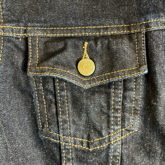 LAUREN RALPH LAUREN Sz L Classic Denim Jean Jacket Multiple Pockets Dark Wash - Picture 2 of 11